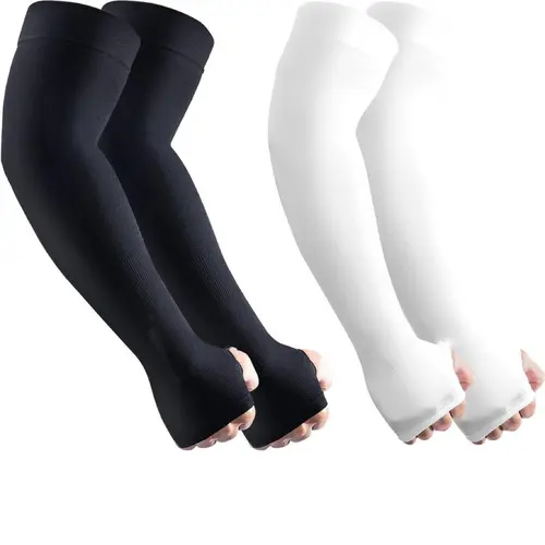 Unisex Sports Compression Arm Sleeves - 30–40 G Lightweight, Quick-Dry, Breathable, High-Elasticity UV-Shielding Sports Sleeves & Support for Athletic Comfort, Arm-Shoulder-Elbow Protection