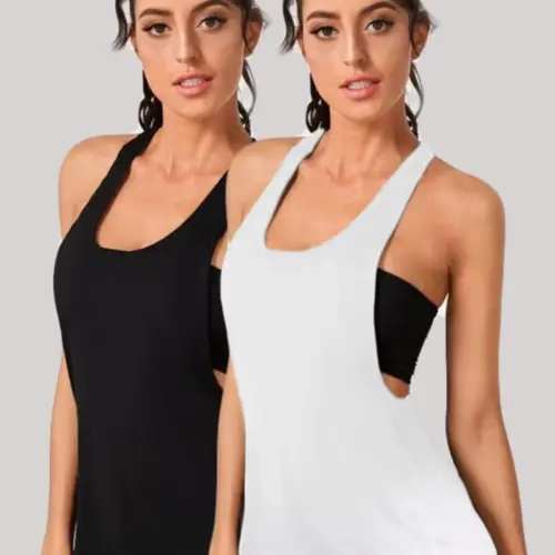 Women's Solid Color Sports Tank Top, Casual Sleeveless Sports Top for Yoga Gym Workout, Ladies Sportswear for Summer, Casual Workout Tops, Exercise Activewear, Workout Apparel