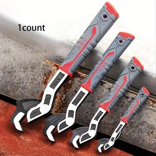 Multifunctional Self-locking Wrench, 6/8/10/12 Inch Multi-model Pipe Flexible Wrench, Quick Opening Wrench For Water Heating Pipes, Hand Tools Heavy Duty Hardware