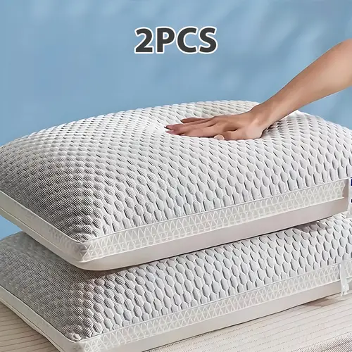【High-Elasticity Pillow】Raybee 2PCS Luxury Pillows for You Bed Sofa with 900G Adjustable Premium Fiber Filling & Cooling Memory Cover, Decor Bedroom Accessories,Hotel , Festival gifts