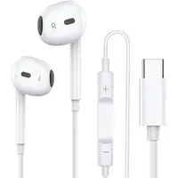 Summerwins High Quality USB-C In-Ear Wired Electronic Earphones Earbud, Cable Phone Accessories with Mic, Volume Control, HiFi Stereo, Noise Isolation, Handsfree Control for Phone 17/17 Pro/16/15, Samsung S25/S24/S23, Pixel 10/9, OnePlus & USB-C Devices