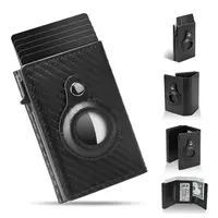 Mens Smart Wallet Card Holder Leather Slim Minimalist 9-14 Card Capacity ID Window Cash Slot RFID Blocking Protection Gift for Husband Valentine's Day