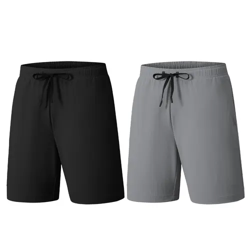 JMIERR Mens Athletic Shorts 4 Way Stretch Drawstring Shorts with Zipper Pockets,Quick Dry Gym Workout Breathable Shorts