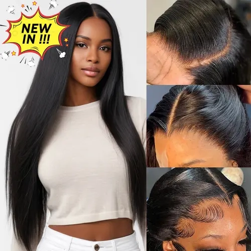 [NEW IN] Yawawe Hair 13x6 Straight Lace Front Wigs Human Hair 200% Density HD Transparent Lace Frontal Human Hair Wigs for Women Glueless Wigs Human Hair Pre Plucked