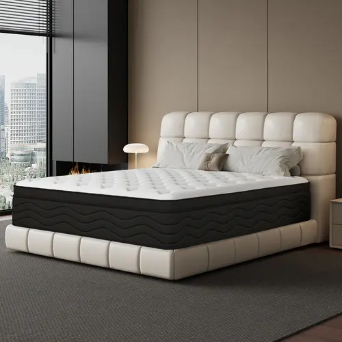 【SummerWins】LODEIJA  8/10/12/14 Inch Twin,Full,Queen,King Mattress Gel Memory Foam & Innerspring for Motion Isolation Edge Support Breathable Design Medium Firm Comfort