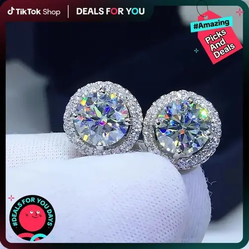 S925 Sterling Silver Moissanite Drop & Stud Earrings - Classic Style Earrings, Elegant Artificial Gemstone, Chic Dainty Certified Fashion Jewelry, Lightweight, Comfortable Fittings, Ideal Gift for Female Adults (Anniversaries, Birthdays, Mother’s Day)