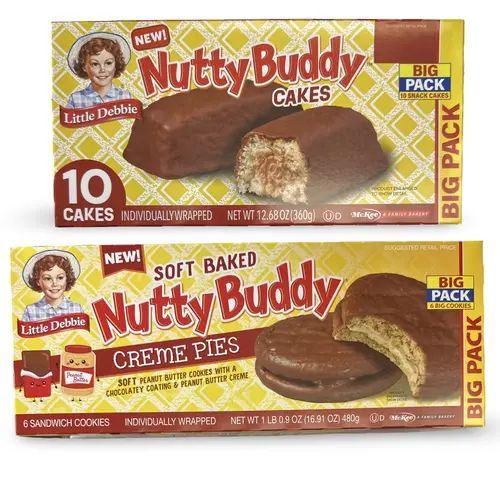 Little Debbie Nutty Buddy Cakes and Peanut Butter Cream Pies Combo Pack, 2 Boxes