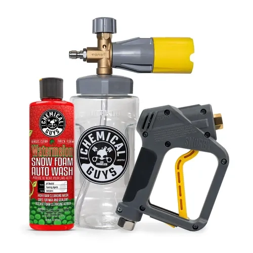 Big Mouth Foam Cannon & Pressure Washer Gun Car Wash Sprayer Kit - Car Wash Accessory with NPT Thread, Thick Suds, Free Watermelon Snow Formula for Deep Cleaning, Ceramic Coating-Safe (Ideal for Foam Parties), Foam Party