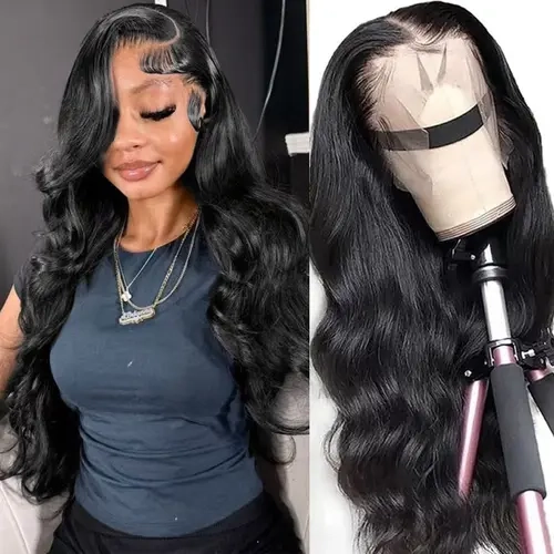 Zlzlblbl 13x6 Body Wave HD Lace Front Wigs Human Hair Pre Plucked 200 Density Pre Plucked With Baby Hair for Women Brazilian Wig