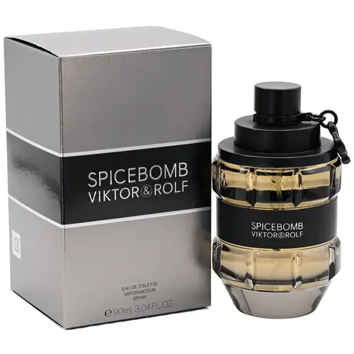 Men's Viktor & Rolf Spicebomb 3.0 oz Eau de Toilette Spray - Citrus Spicy Scent with Grapefruit Top Note, Spicy Freshness, Bold Signature Appeal - Fragrance Parfum Perfume, Eau de Toilette Men's Fragrance, Mens Gifts, Gifts for Boyfriends
