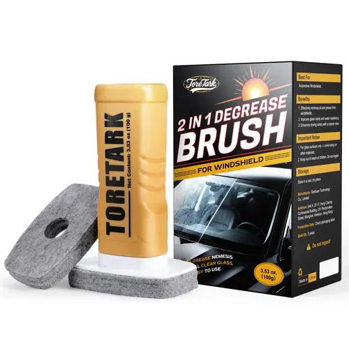 TORETARK Automotive Handheld Oil Film Cream Car Care Products - Car Cleaning Agent for Automotive Windshields, Gum & Glue Fix, Trace-Free Decontamination, Soft Felt Applicator, Compact Easy to Carry, Enhances Driving Safety