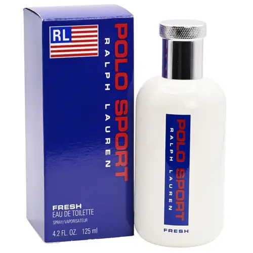Ralph Lauren Polo Sport Fresh Men's Eau de Toilette Spray (4.2 fl oz) - Men's Colognes, EDT Perfume, Sporty Crisp Citrus Woods Scent with Mandarin Sage, Herbal, Mint, Cedarwood, Lavender Notes, Gym-Ready Fresh Boost, Gym-to-Office Fit, Boyfriend Gift