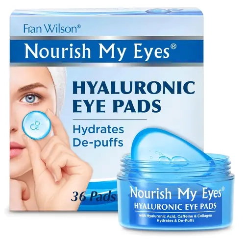 Fran Wilson Nourish My Eyes Eye Pads - Soothe Tired Eyes, Reduce Puffiness & Dark Circles, hydrates the skin around the eyes - 36 Count - Cooling & Refreshing, Instantly (Hyaluronic) Gel Moisture