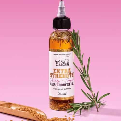 Jumbo Extra Strength Rosemary+Fenugreek Herbal Hair Growth Oil 4oz for Scalp & Beard Nourishment - Haircare ,Thicker Stronger Hair