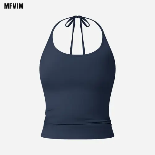 Women's Knitting Compression Tank Top Workout Clothes - Solid Plain Gym Tops with Built-in Bra Pads, Sweat-Dry Fast, Yoga-Ready Hold, 78% Polyamide 22% Elastane Flexes, for Yoga & Running