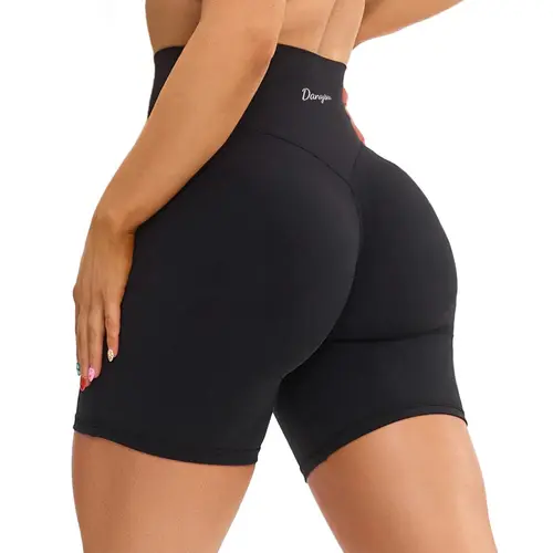 Danysu Womens Biker Shorts Women with Hidden Butt Scrunch High Waisted Workout Gym Shorts with Tummy Control 5" Inseam