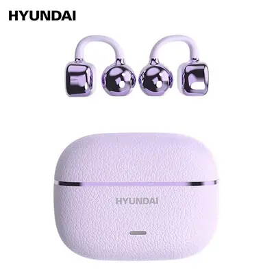 HYUNDAI C03 Clip On Wireless Headphones with Bluetooth 6.0 for Faster, Stable Connection, DT6.0 Pulse Directional Tech, 360° ACS Panoramic Sound, IPX5 Waterproof Audio Earbuds for Music & Calls, Comfortable for Sports, Compatible with Android & iOS,father