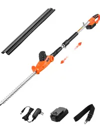 VEVOR Cordless Power Hedge Trimmer, 20V 1200RPM with 20in Blades & Extendable Design, Portable Outdoor Gadget, Father's Day Gift,father'sdaygifts