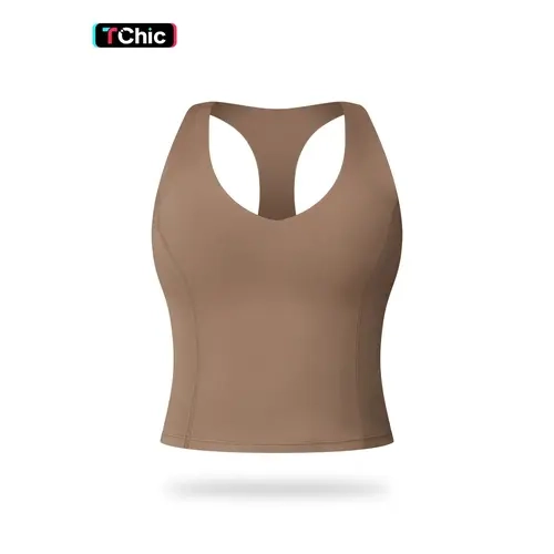 Women's Solid Color Sports Singlet, Breathable Comfortable Sports Tank Top for Yoga Gym Workout, Ladies Sportswear for Indoor Outdoor Wear, Exercise Activewear, Breathable Workout Tops, Activewear Fitness Workout