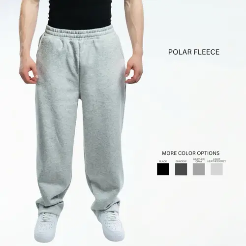 EKKO Blank Polar Fleece Straight Leg Sweatpants | 380 GSM | Warm Comfort Fit | Men's + Women's Sweatpants