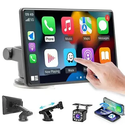 2026 New Wireless Carplay Screen for Car, 7 Inches, Backup Camera, Music/Mirror Link/Navigation for All Cars