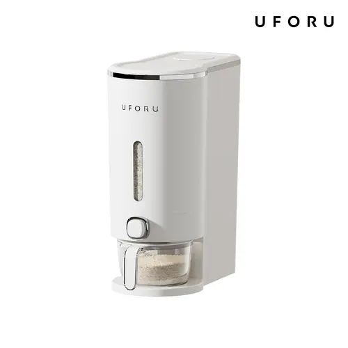 UFORU 22lb Large-Capacity Airtight Rice Dispenser for Kitchen, Innovative Sloped Slide Mechanism, Pest-Block Spice & Food Storage Containers, Insect-Proof Moisture-Resistant Bin with Non-Dishwasher-Safe Measuring Cup