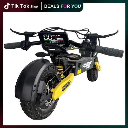 EOEOTWO Electric Scooter for Adults - 1200W Motor, 40 Mile Range, 30 MPH, Dual-Battery Option, 11-inch Off-Road Pneumatic Tires, Dual Suspension, LED Display, Foldable Commuter Scooter, 330 lb Load