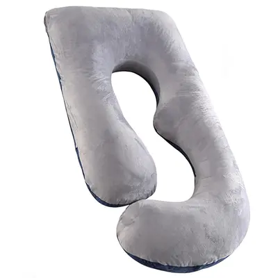 Sleeping pillow during pregnancy, J-shaped nursing pillow for pregnant women, abdominal support for pregnant women and side lying, detachable crystal velvet J-shaped lumbar support pillow,