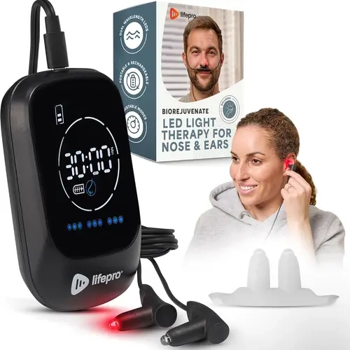 LifePro LED Light Device for Nose & Ears – HSA/FSA Eligible, Rechargeable Near-Infrared Nasal Tool for Sinus & Ear Comfort, Compact Portable Wellness Device