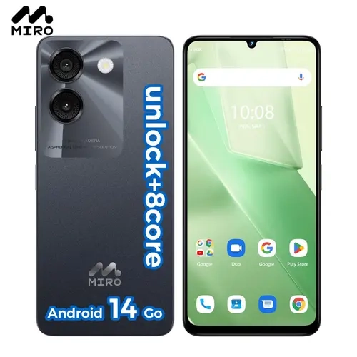 Miro A67 Unlocked Android Mobile Phone - 6.75" HD+ Screen, 8-Core Processor, 4000mAh Battery, Expandable Storage, Bluetooth Charging, Type-C Cable, Rear Camera, Speaker, Wall Charger, FM Radio, Standard SIM Compatible, Ideal Backup Device, Teen Gift