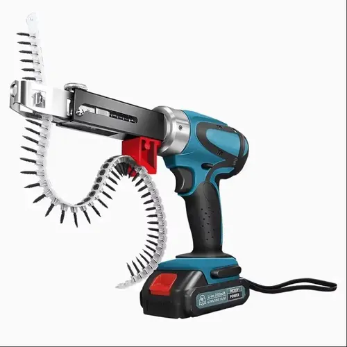 PWDET Heavy-Duty Aluminum Alloy Chain Hand Riveter Nail Gun with Screw Head, Automatic Nail Delivery, Adjustable Depth & Length, 6.4mm/0.3in, 45.5mm/1.8in, 145mm/5.7in, 235mm/9.3in, Efficient DIY Woodworking Tool for Carpentry, Gypsum Boards