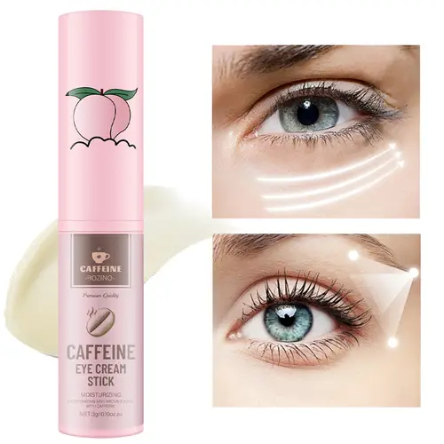 ROZINO Under Eye Stick 4-Pack (0.105 oz Each) - Caffeine Cream Stick, Anti-Wrinkle Firming Treatment, Hydrating, Bright Undereye, Anti-Inflammatory Skin Vitality Restorer