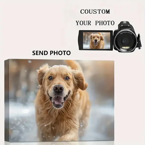 Custom Photo Wood Canvas Painting Frame - Personalized Digital Printed Wall Art, Home Decor for Bedroom, Living Room, Entryway, Ideal for Gift & Souvenir