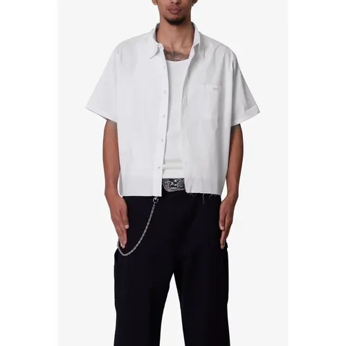 mnml Poplin Cropped S/S Shirt - White