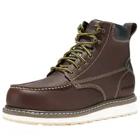 NINGO Mens 6 Inch Steel Toe Work Boots Waterproof Slip Resistant Construction Shoes Industrial Safety Footwear Botas de Trabajo, Worker, zapatos para trabajo Leather Soft non slip shoes for work