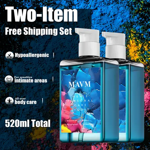 MAVM Vegan Plant-Based Private Refresh Shower Gel - 260ml Men's Daily Body Care, Sensitive Skin-Friendly, pH-Balanced, Chemical-Free, Gentle, Odor Control, Cleansing, Nourishing, Moisturizing, Natural Fragrance, Water-Based
