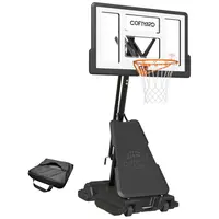COFIYARD Outdoor Basketball Hoop 44/54-inch Shatterproof Backboard 5.25-10 Feet Height Adjustable Portable System with Wheels Durable for Teens & Adults