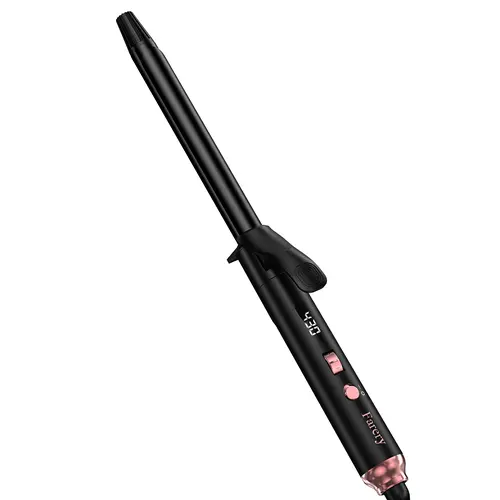 Farery 1.5 Inch Extra Long Barrel Curling Iron for Long Hair, Ceramic Tourmaline Hair Curler with Clamp for Loose Curls & Glam Waves, 11 Heat Settings 250–430°F, LCD, Dual Voltage, Auto Shut Off