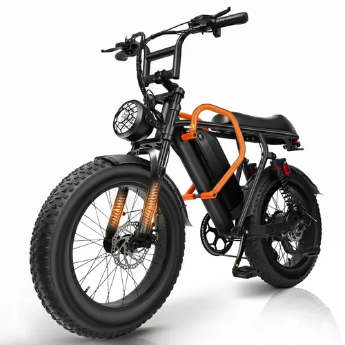 Rugged Adult Off-Road Electric Bike - 1500W 28 MPH Fat Tire Model, 48V 20Ah Removable Battery, 3 Riding Modes, Smart LCD 5-Level Display, LED Headlights, Brighter Taillights, Bike Seat, High-Strength Frame for Trail Riding