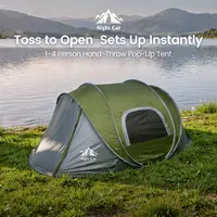Night Cat Upgraded Pop-up Waterproof Outdoor Tent - 1-4 Person, 3-Second Instant Setup, 40% Smaller Package, PU2000mm Breathable Shelter, Lightweight Canopy for Camping, Hiking, Shelter Tent,father'sdaygifts,campingessentials,campinggear