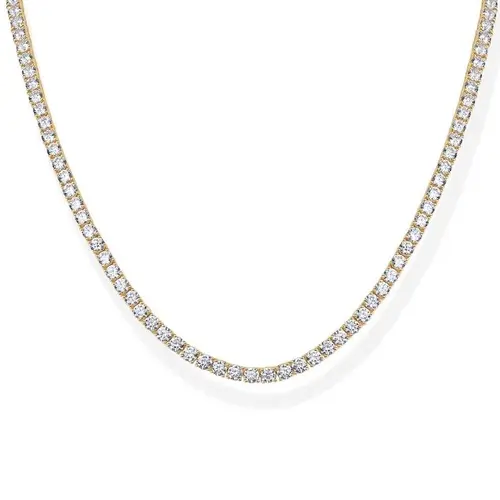Tewiky Tennis Silver Necklace for Women, 14K Gold Plated/Sterling Silver Cubic Zirconia Chain, Dainty Choker Necklaces for Women Jewelry For Mother's Day gifts summerwins