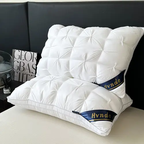 【Summerwins】Luxury Hotel Quality Bed Pillows For Sleeping, Low Allergy Polyester Fiber Cover, Premium Soft Down Alternative Fill For Back, Stomach Or Side Sleepers, Ergonomic Design, Deep Sleep, Cervical Spine Protection