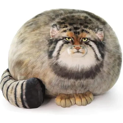 Lifelike Pallas's Cat Stuffed Toy, Simulation Fluffy Hair Big Tail Pallas's Cat Plush Toy, Cute Plush Toy For Girlfriend Women Kids, Huggable Soft Stuffed Animal, Soft Adorable Stuffed