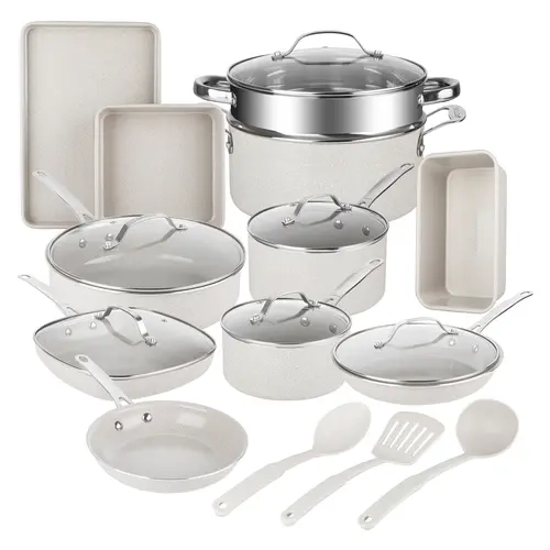 Ceraluxe 20 Piece Nonstick Ceramic Cookware & Bakeware Set