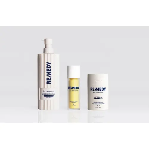 REMEDY Dark Spot Protocol - New 12 Oz. Gentle Cleanser + Dark Spot Treatment + Rich Cream Moisturizer