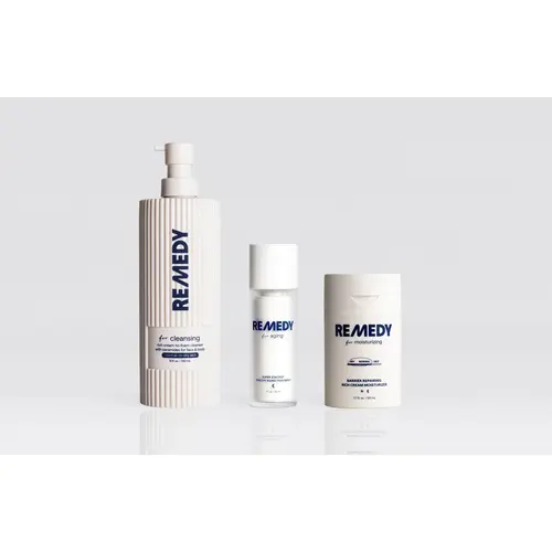 REMEDY Healthy Aging Protocol - New 12 Oz Gentle Cleanser + Healthy Aging Treatment + Rich Moisturizer