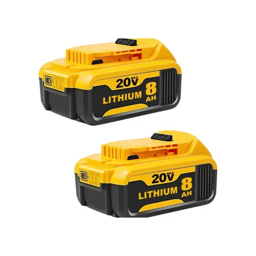 NiuWork 8000mAh 20V MAX Lithium Battery | 2X Longer Runtime for DeWALT Drills, Saws, Blowers (Fits DCB206, DCB204, etc.) toolupgrade Power Tool Batteries Lithium Replacement Batteries