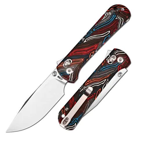 CJRB Bolt Folding Knife - 3.25in Corrosion-Resistant AR-RPM9 Steel Blade, G10 Handle, Recoil Lock, Pocket Clip, Lightweight EDC Gear, Stainless Steel Tool, Hunt Accessories, Built for Camping Hiking EDC, Mens Gifts, Guys Gifts