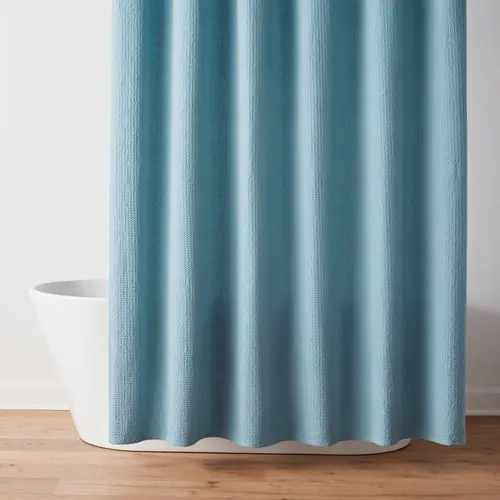 Oversized Relaxed Waffle Weave Shower Curtain