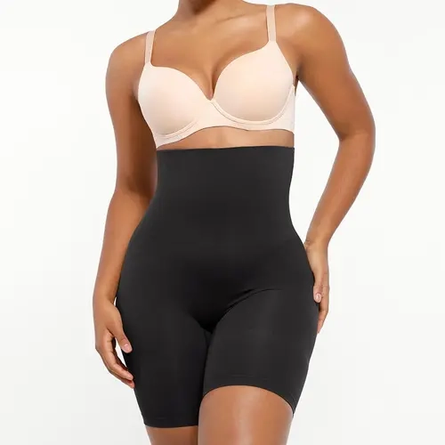 Shapellx Shapewear for Women, Seamless High-Waisted Sculpting Shorts, Waist Cinching Waist Control Body Contouring Faja, Thigh Slimming Seamless Compression Underwear